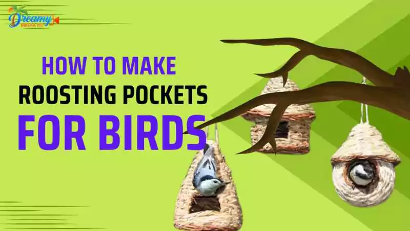 Guide on how to make roosting pockets for birds hanging from tree branches