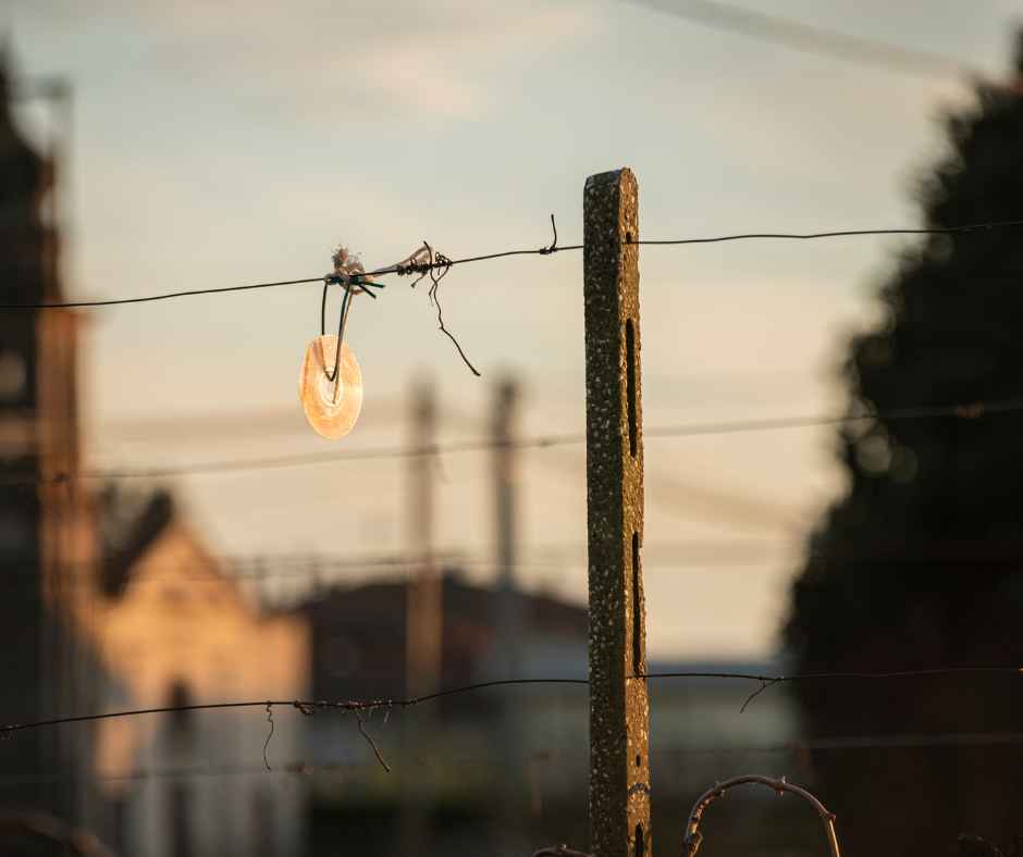 hanging cd in garden