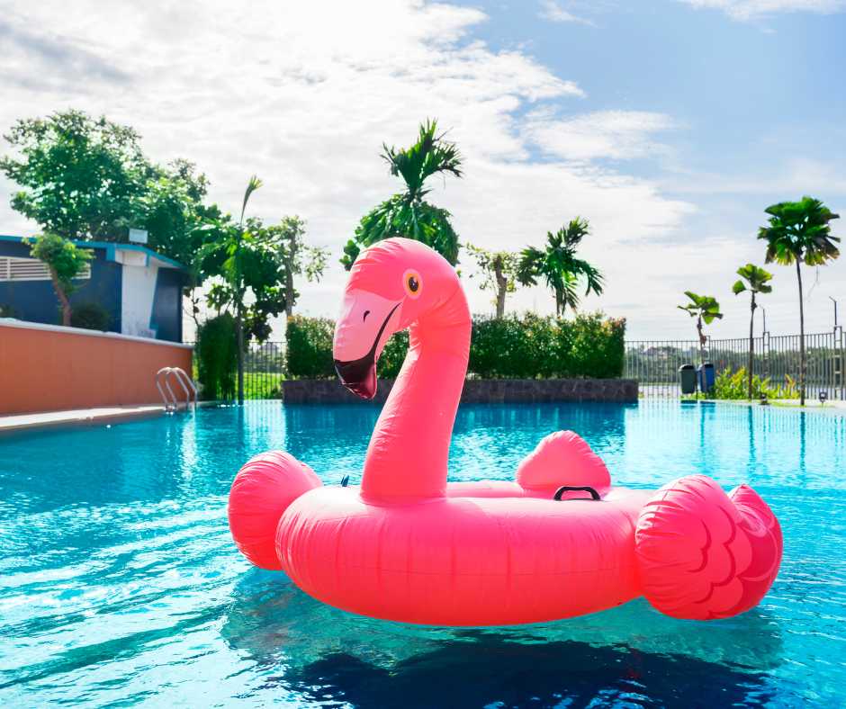 toys in swimming pool
